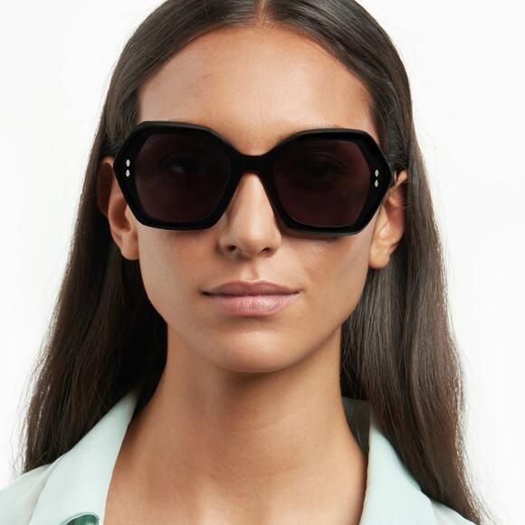 New! Isabel Marant IM0107/S 807IR Black Geometric Sunglasses, Authentic main image 5